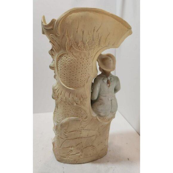 Antique 19th Century French Bisque Porcelain Victorian Man Spill Vase Figurine - Picture 7 of 16